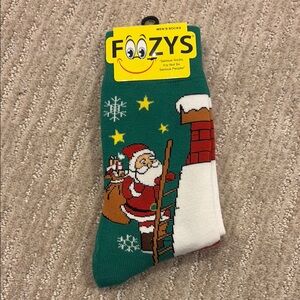 Fozys Men's Christmas Socks - Green and Red